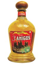 3 amigos tequila - añejo bottle - 2010