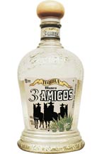 3 amigos tequila - blanco bottle - 2010