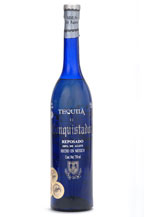 tequila el conquistador reposado blue bottle