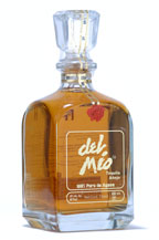 tequila del mio añejo in crystal decanter