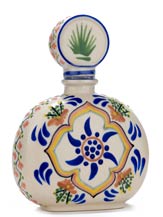 los azulejos tequila anejo talavera bottle