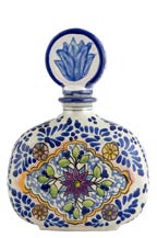 los azulejos tequila anejo talavera bottle