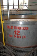 stainless steel fermentation tank at destiladora de los altos