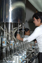 bottling tequila at la cofradia