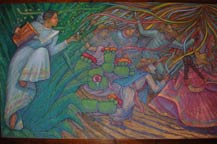 Part of a long mural at Mundo Cuervo, Tequila, Jalosco