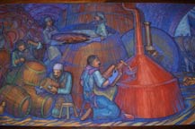 Part of a long mural at Mundo Cuervo, Tequila, Jalosco