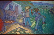 Part of a long mural at Mundo Cuervo, Tequila, Jalosco