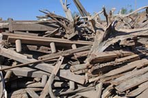 pile of old wood used at replicas y originales ornelas - tonala, jalisco