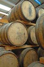 oak barrels for aging tequila - partida distillery