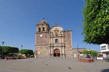 santiago apostal church at the plaza in tequila jalisco
