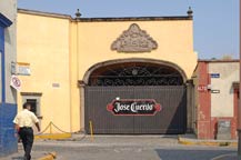 the entrance at the jose cuervo distillery la rojeña in tequila, jalisco