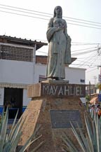 statue dedicated to mayahuel in the town of tequila, jalisco