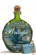 prodigio reposado tequila - mask - art glass