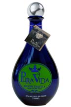 Pura Vida Tequila -Silver (Blanco) 2011 bottle presentation