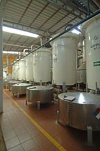 Stainless steel stills (alambiques) at Tequila Centinela, Arandas, Jalsico