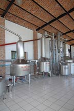 stainless steel alambiques at tres mujeres tequila distillery - 2010
